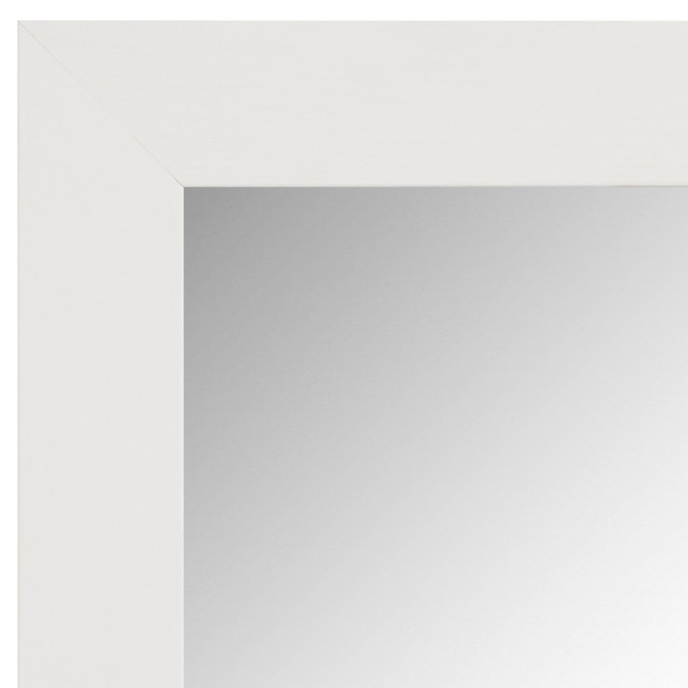 Pendleton Framed Wall Mirror, Rustic White, 28" X 36"