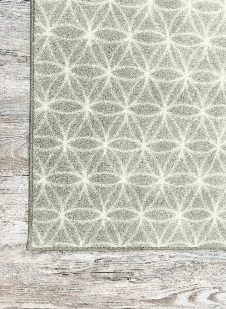 EYELET Soft Tactesse Nylon Area Rug with Anti-Stain Protection, Aquatic, Xxl: 12'x18'