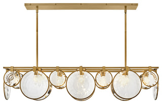 Fredrick Ramond Nala Medium Eight Light Linear, Heritage Brass