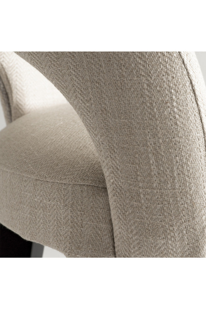 Cut-Out Back Modern Bar Stool | Andrew Martin Dune, White