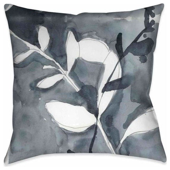 Laural Home Grayscale Branches I 18" X 18" Indoor Decorative Pillow