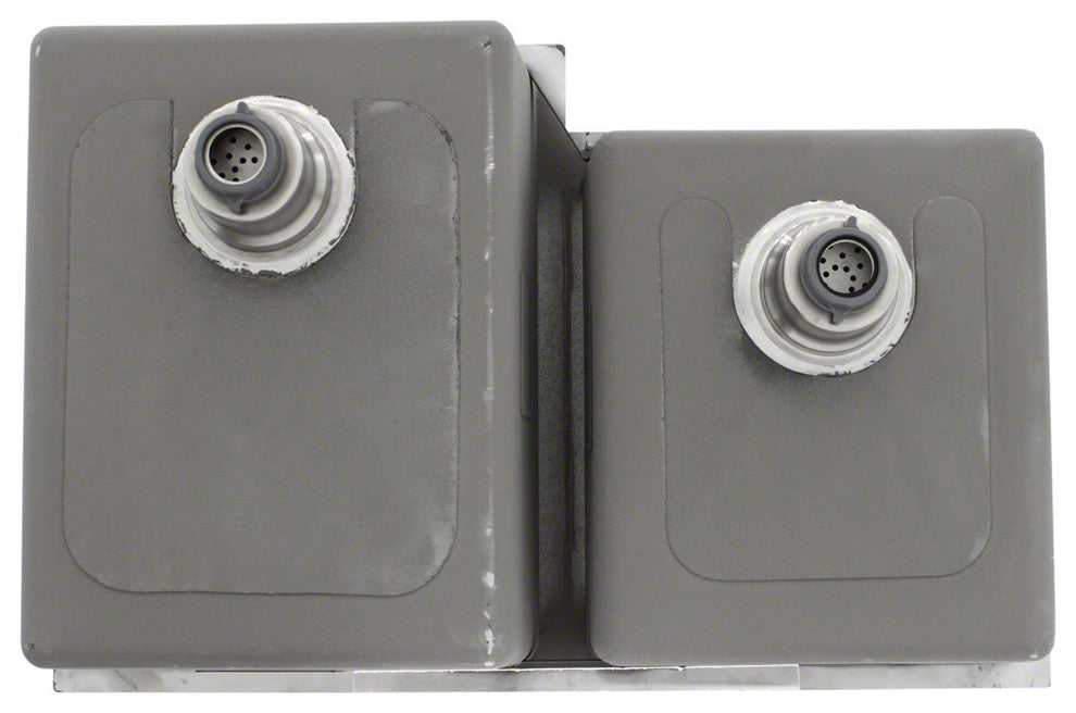 PR0213 Offset Double Bowl 3/4" Radius Stainless Steel Sink