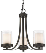 Z-Lite 426-3C Willow 3 Light 16"W Pillar Candle Chandelier - Olde Bronze