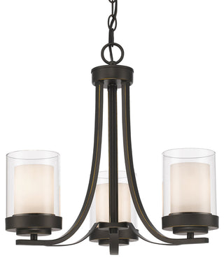 Z-Lite 426-3C Willow 3 Light 16"W Pillar Candle Chandelier - Olde Bronze