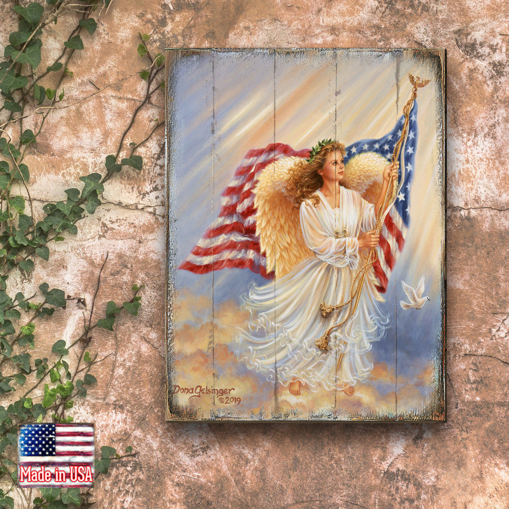 American Angel Wooden Block, 48 X 36