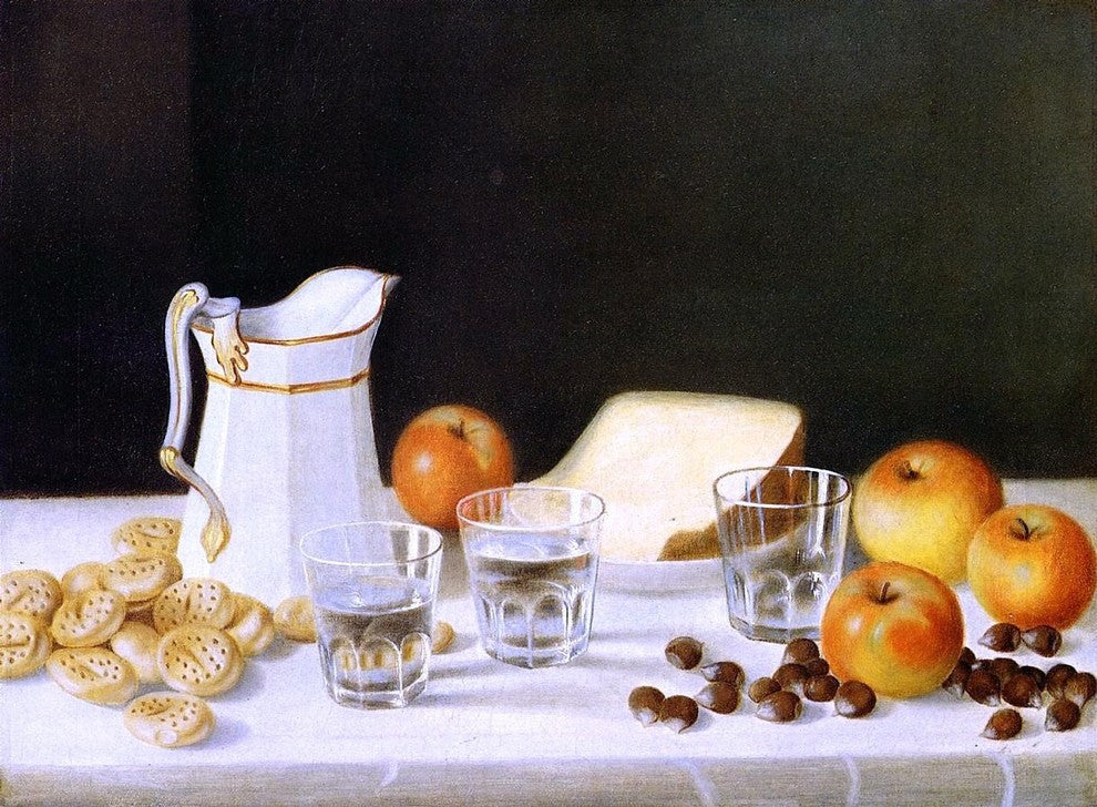 John F Francis Cheese  Crackers and Chestnuts, 21"x28" Gallery Wrapped Canvas