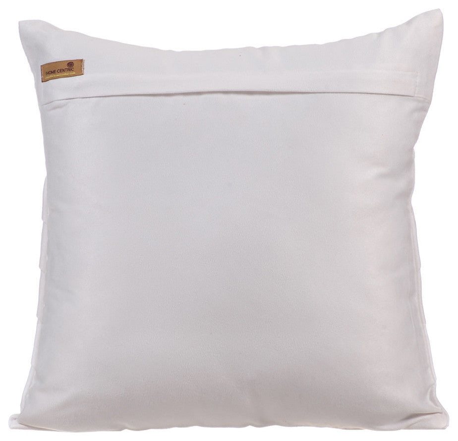 White Decorative Pillow Covers 22"x22" Suede Fabric, White No Limits No Lines