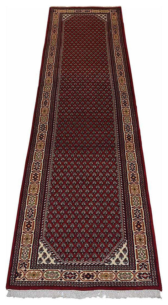 Hand Knotted Persian Wool Area Rug Oriental Red
