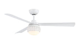 Paget 52" Indoor/Outdoor Fan With LED Light Kit White/White Blades