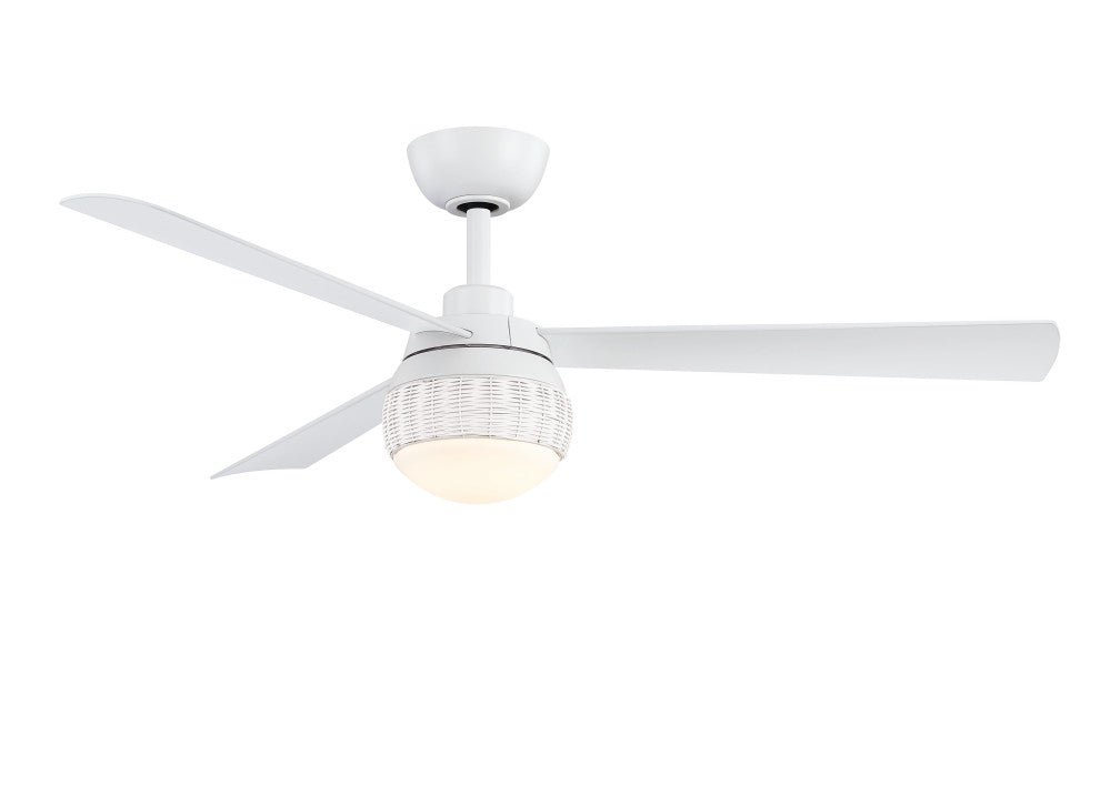 Paget 52" Indoor/Outdoor Fan With LED Light Kit White/White Blades