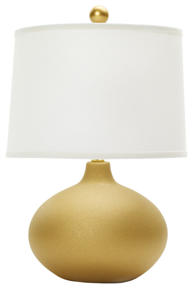 Fangio Lighting 20" Textured Gold Ceramic Table Lamp