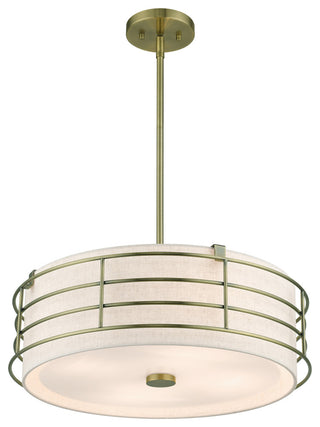 Blanchard 4-Light Antique Brass Pendant Chandelier