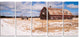 Farm Field Barn Ranch, Landscape Canvas Art Print, 60"x28", 5 Panels