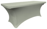 LA Linen Rectangular Spandex Table Cover, Light Gray, 72"x30"x30"