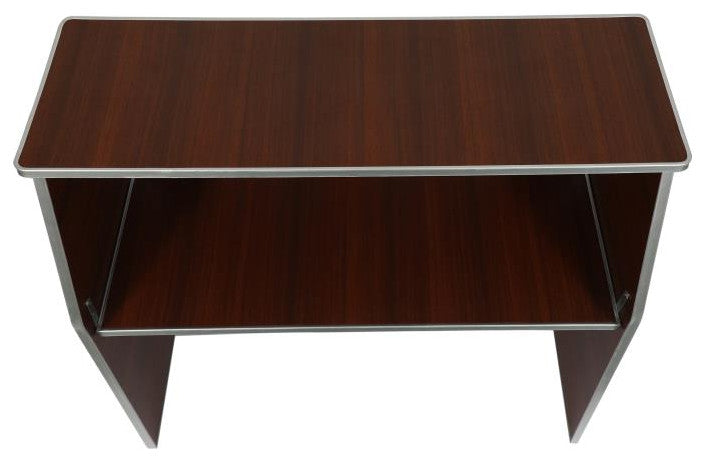 4' Laminate Foldable Bar, Walnut Woodgrain