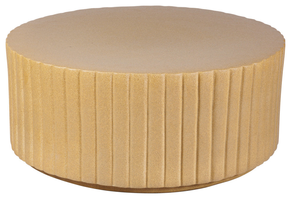 Flute Shale Matte Patio Accent Table