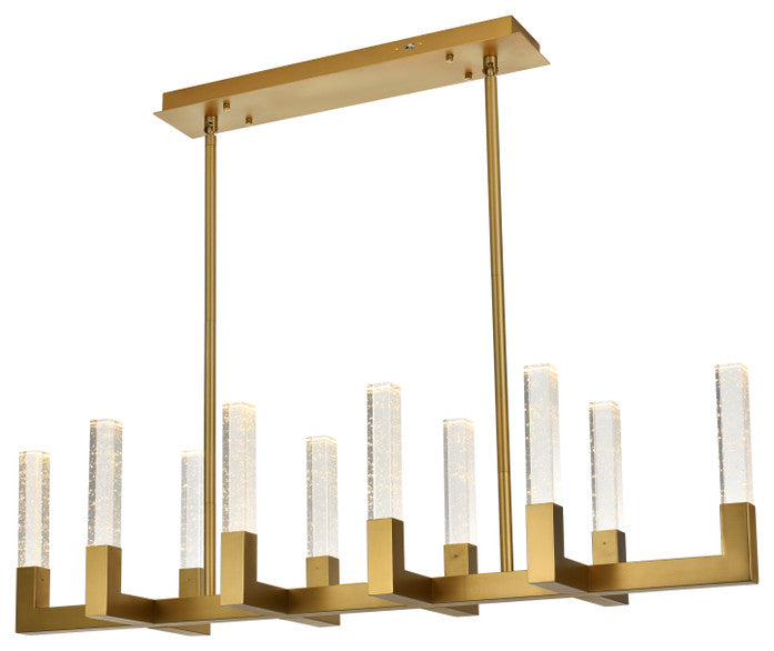 48" Adjustable LED Pendant, Satin Gold
