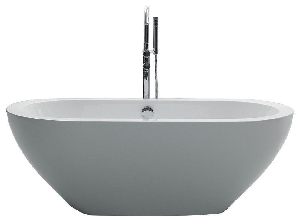 Eviva Lina 67" White Free Standing Strengthen Acrylic Bathtub