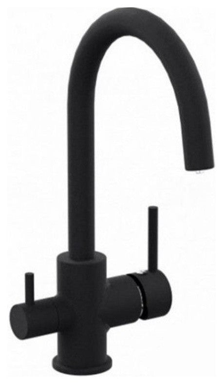 Moselle Black Deck Mounted Single Handle Kitchen Faucet