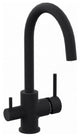 Moselle Black Deck Mounted Single Handle Kitchen Faucet