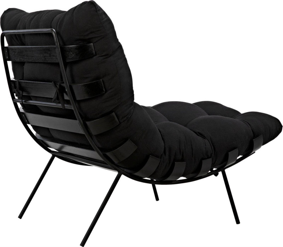 Charcoal Black Hanzo Chair, Steel Legs