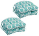 16" Spun Polyester Outdoor U-Shaped Tufted Chair Cushions, Set of 4, Elipse Pool