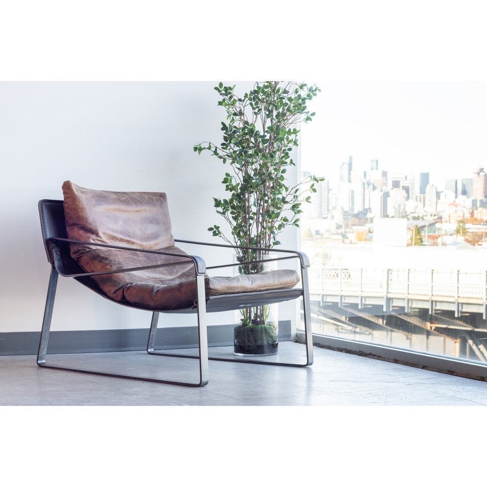 Modern Connor Club Chair - Brown - Brown