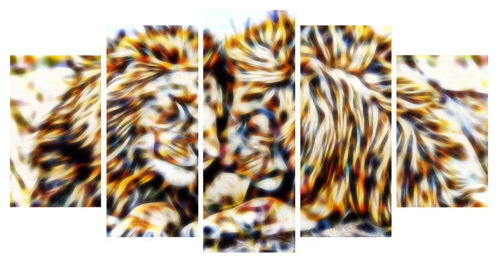 "Soul Mates" Lion Canvas Painting