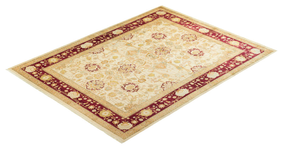 Serenity, One-of-a-Kind Hand-Knotted Area Rug Ivory, 8'1"x10'6"