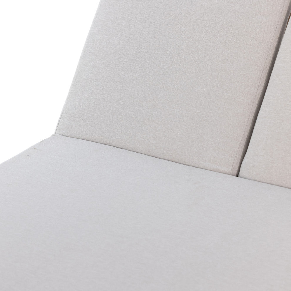 Kinta Outdoor Double Chaise Lounge-Stone