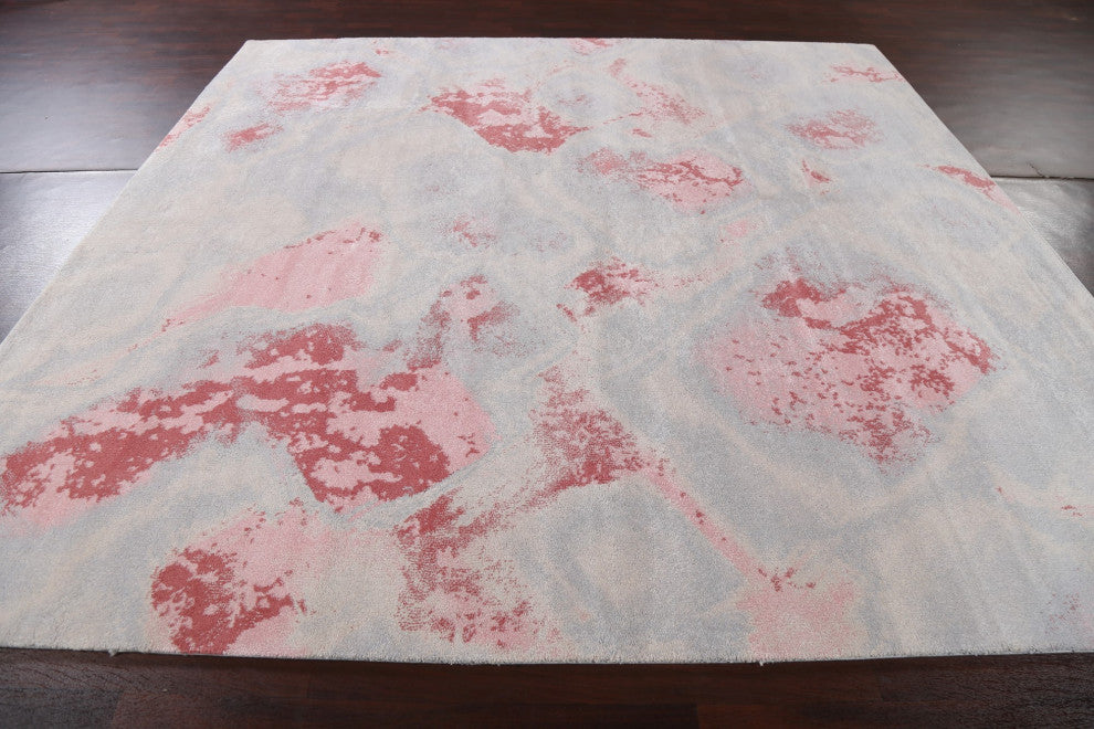 Turkish Abstract Oriental Transitional Rug Contemporary Carpet 10x10