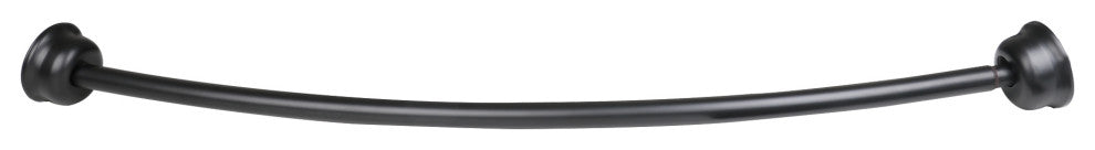 Utopia Alley Rustproof Fixed Mount Single Curved Shower Rod, 45" to 72" Black