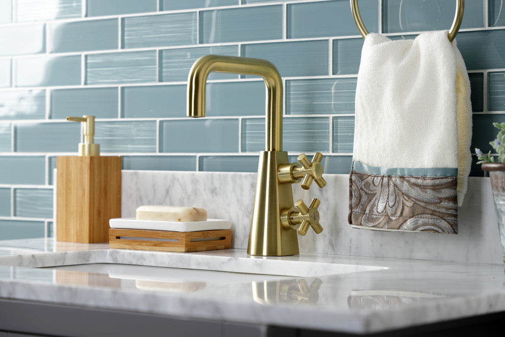 Kingston Brass KS2267DX Two-Handle Single-Hole Bathroom Faucet, Push Pop-Up