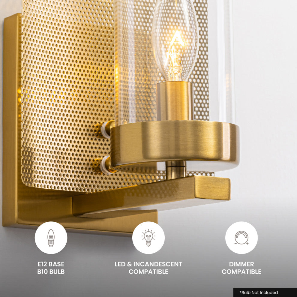 Aurelia 1 Light Wall Sconce Brass