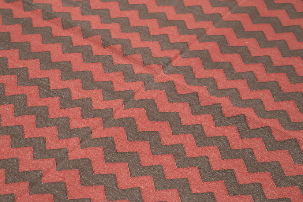 Rug N Carpet - Handmade Wool 6' 0'' x 9' 0'' Geometric Dhurrie Kilim Rug