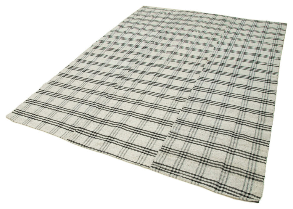 Rug N Carpet - Handwoven Turkish 6' 3'' x 8' 8'' Contemporary Wool Kilim Rug