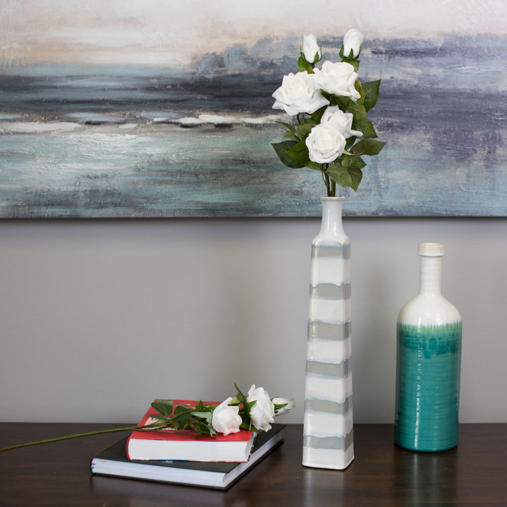 Vickerman 29" Real Touch Rose, 3 per Pack, Cream