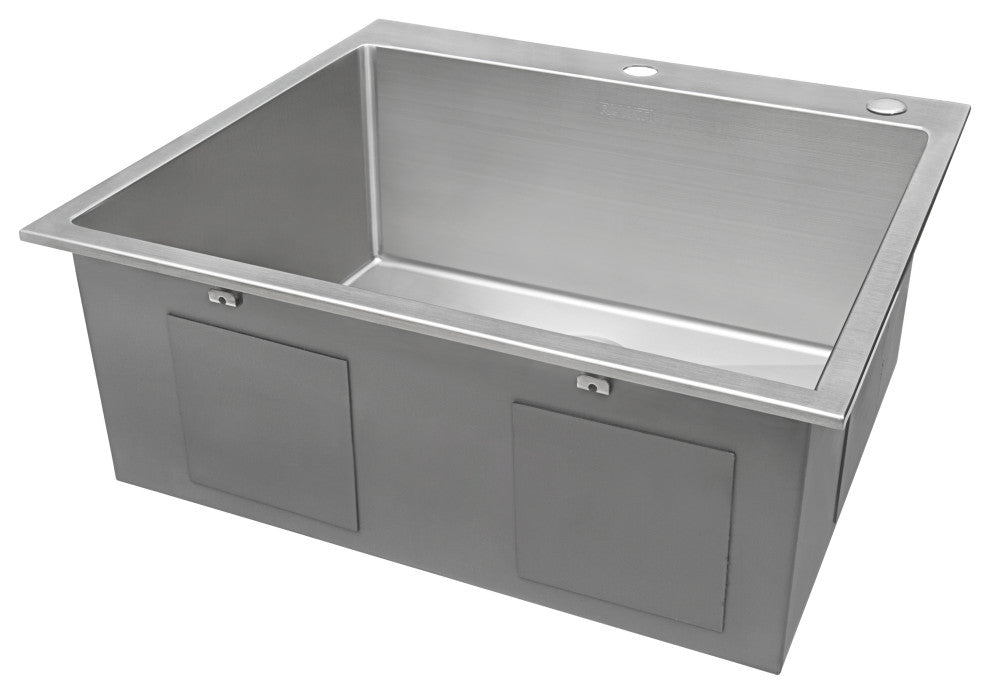 Ruvati RVH8071 21" Drop-in Topmount Rounded Stainless  Kitchen Sink Single Bowl