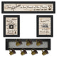"Kitchen Collection VI" 4-Piece Vignette with 7-Peg Mug Rack, Black Frame