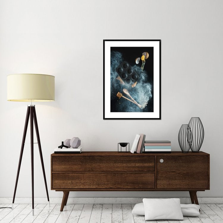 "Kitchen Mess: Honey Muffins" Framed Digital Print by Dina Belenko, 32x44"
