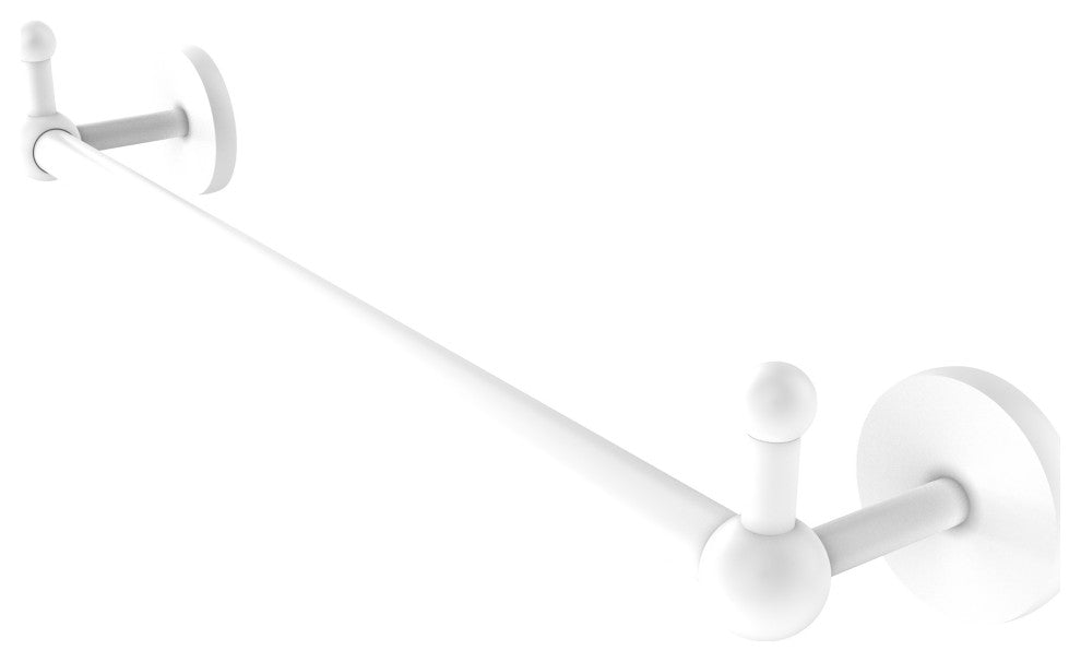 Prestige Skyline 24" Towel Bar with Integrated Hooks, Matte White