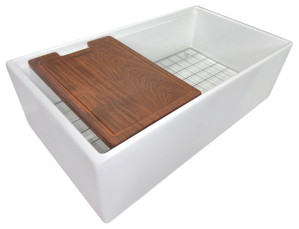 Nantucket T-PS33W 33-inch Cape Collection Workstation Fireclay Apron Sink with