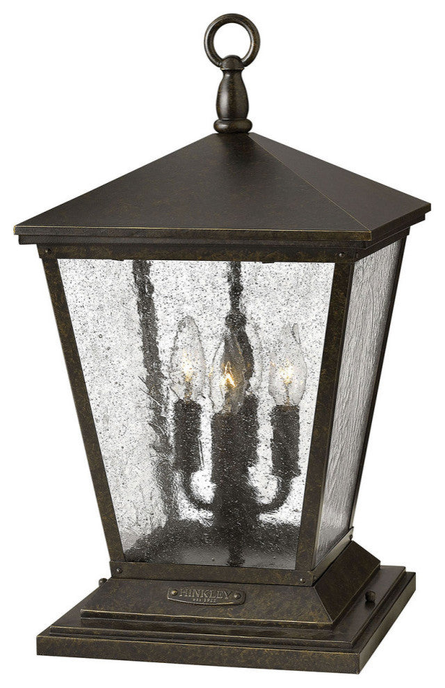 Hinkley Trellis Medium Pier Mount Lantern 12V, Regency Bronze