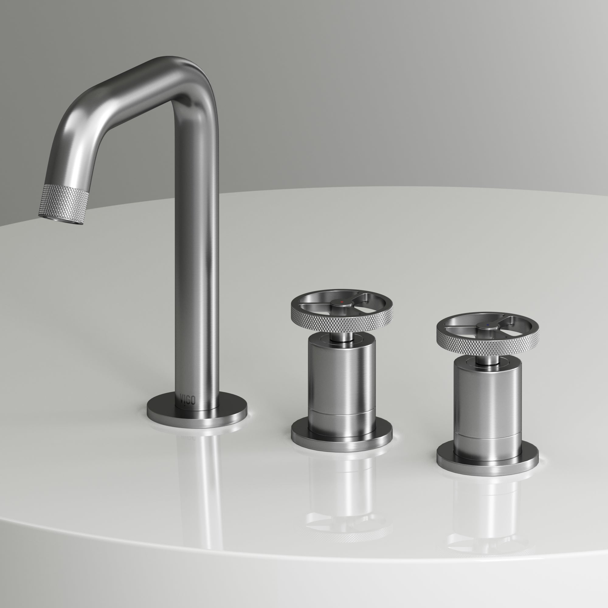 VIGO Cass 8" H 2-Handle Widespread Bathroom Faucet, Brushed Nickel