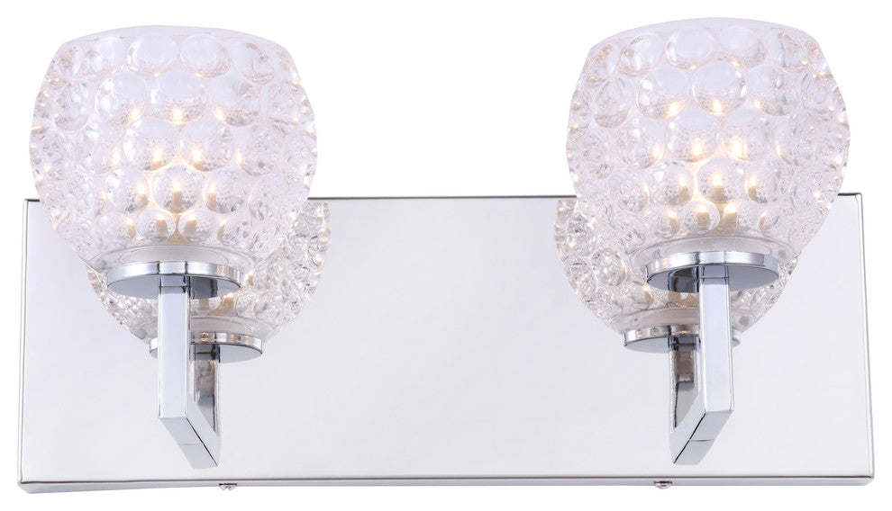 Woodbridge Lighting Elise Bath Light, 2l, Clear Crystal Ball, Led G9