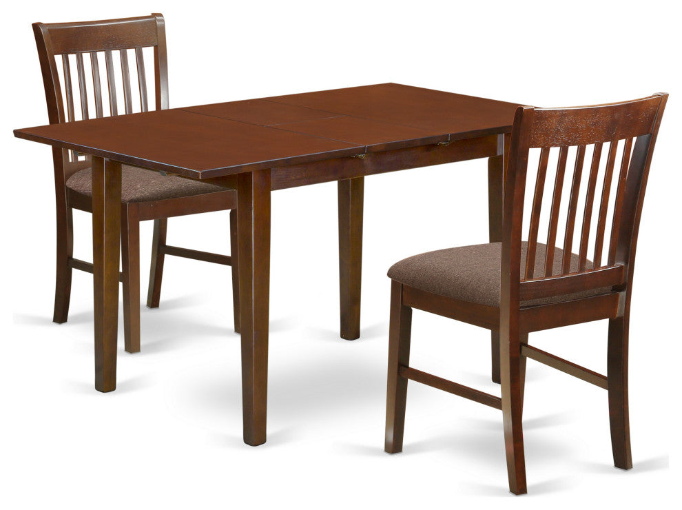 3 Pc Dinette Set - Table With A 12In Leaf And 2 Dining Chairs