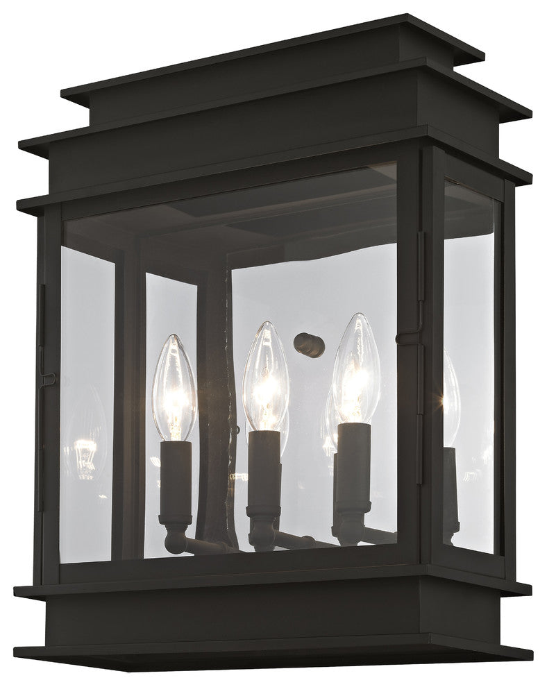 Princeton 3-Light Wall Lantern, Black