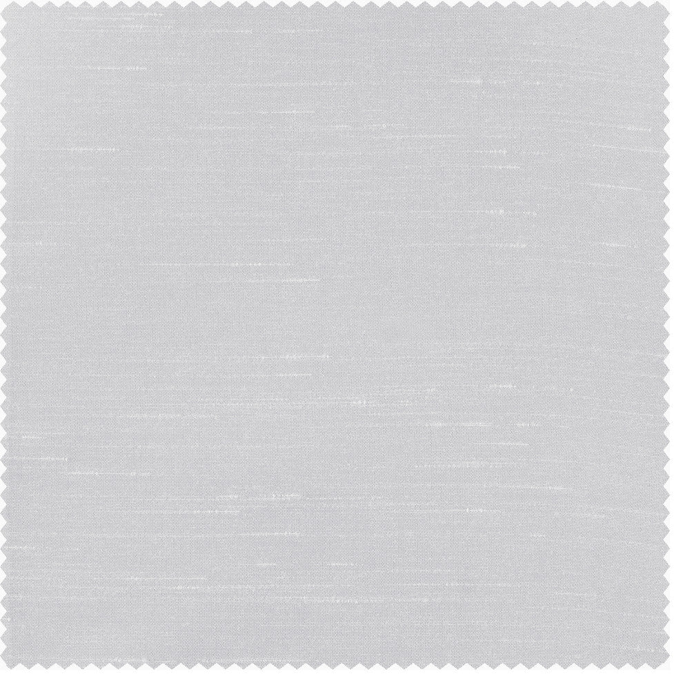 Ruched Vintage Faux Dupioni Silk Curtain Single Panel, Ice, 50" X 108"