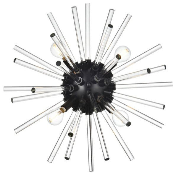 Elegant Lighting 2502W18 Sienna 4 Light 18" Tall Wall Sconce - Black