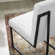 Indulge Channel Tufted Fabric Dining Chairs Set of 2, White